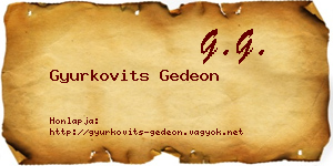 Gyurkovits Gedeon névjegykártya